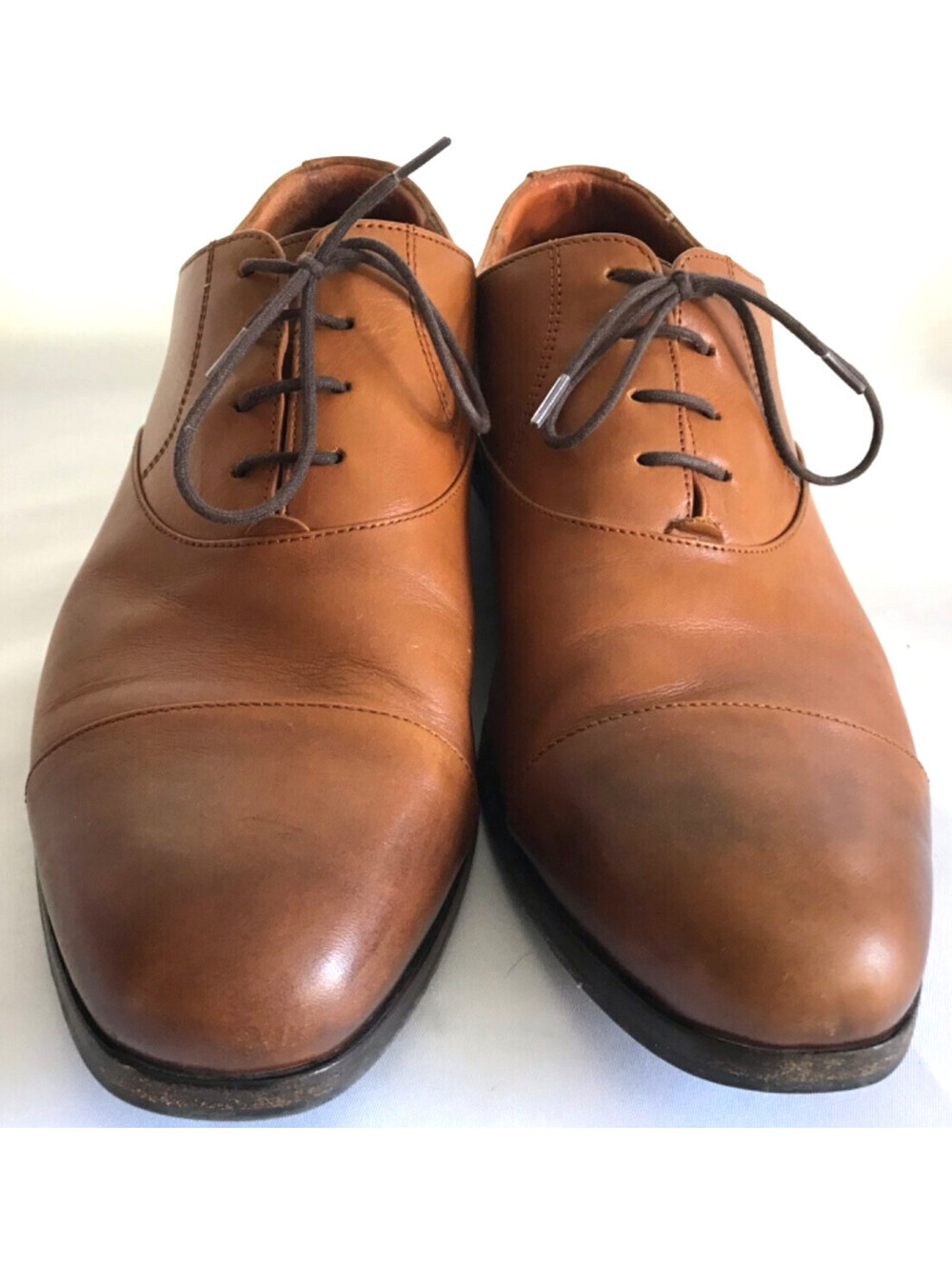 Wolf & Shepherd Oxford Closer Cap Toe Maple Tan Calfskin Shoes, US 11 Portugal